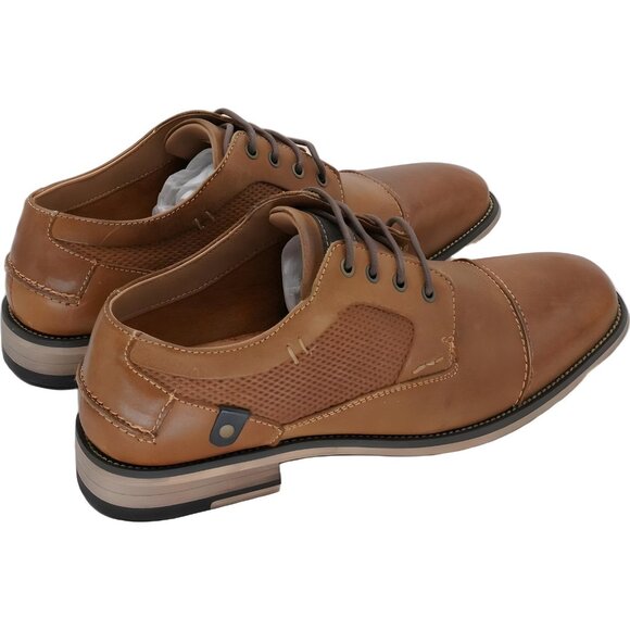 Steve Madden Men's Jagwar Cap-Toe Oxford Dress Shoe Tan US 7.5 - Picture 3 of 6